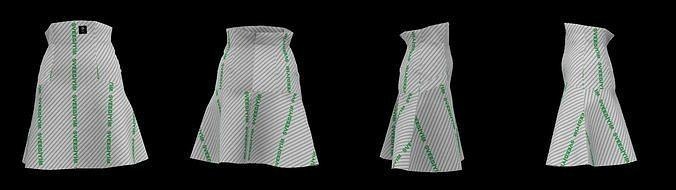 yuksek bel falda modelo sveegiyim moda ropa 3d print model - Mito3D