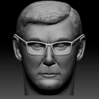 yuriy Lutsenko cabeça fracasso escultura estátua homem óculos político Ucrânia humano arte esculturas 3d print model - Mito3D