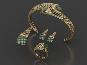 z01- diamond set rings necklace jewelry gems fashion gold design silver ring elegant shining gem bracelet earring pendant sapphire women wedding 3d print model - Mito3D