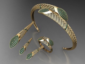 z03- diamond set rings necklace jewelry gems fashion gold design silver ring elegant shining gem bracelet earring pendant sapphire women wedding 3d print model - Mito3D