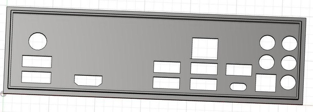 z170 extremo 3 io placa trasera tarjeta madre pc electrónica pasatiempo bricolaje diy 3d print model - Mito3D