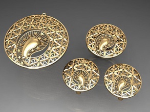 z21 elmas Ayarlamak yüzükler kolye takı taşlar moda altın tasarım gümüş yüzük zarif parlıyor mücevher bilezik küpe safir KADIN 3d print model - Mito3D