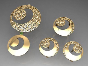 z25 diamante conjunto argolas colar joalheria joias moda ouro Projeto prata anel elegante brilhando gema pulseira brinco pingente safira mulheres Casamento 3d print model - Mito3D