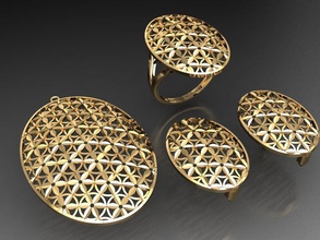 z34- diamond set rings necklace jewelry gems fashion gold design silver ring elegant shining gem bracelet earring pendant sapphire women wedding 3d print model - Mito3D