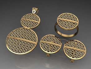 z36 elmas ayarlamak yüzükler kolye takı taşlar moda altın tasarım gümüş yüzük zarif parlıyor mücevher bilezik küpe safir kadin düğün 3d print model - Mito3D