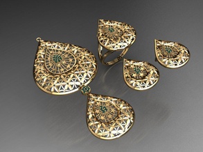 z38 elmas ayarlamak yüzükler kolye takı taşlar moda altın tasarım gümüş yüzük zarif parlıyor mücevher bilezik küpe safir kadin düğün 3d print model - Mito3D