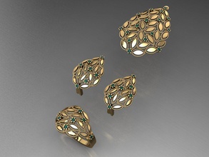z49 diamante conjunto argolas colar joalheria joias moda ouro Projeto prata anel elegante brilhando gema pulseira brinco pingente safira mulheres Casamento 3d print model - Mito3D