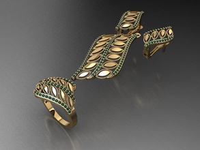 z60 diamante conjunto anillos collar joyería joya gemas Moda oro diseño plata anillo elegante brillante pulsera arete colgante pendiente zafiro mujer Boda 3d print model - Mito3D