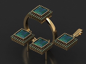 z67 diamante conjunto argolas colar joalheria joias moda ouro Projeto prata anel elegante brilhando gema pulseira brinco pingente safira mulheres Casamento 3d print model - Mito3D