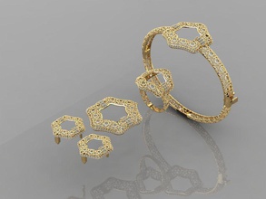 z79 diamante conjunto argolas colar joalheria joias moda ouro Projeto prata anel elegante brilhando gema pulseira brinco pingente safira mulheres Casamento pulseiras 3d print model - Mito3D