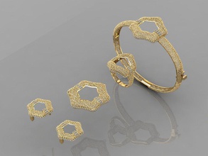 z80 diamante conjunto argolas colar joalheria joias moda ouro Projeto prata anel elegante brilhando gema pulseira brinco pingente safira mulheres Casamento pulseiras 3d print model - Mito3D