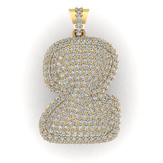 alfabeto pingente joias gema ouro joalheria prata diamante imprimível jóia jóias argolas anel pingentes 3d print model - Mito3D