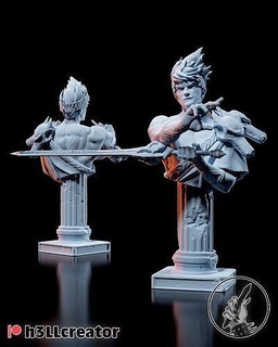 zagreus büst Hades oyun Sanat kılıç kürek hayran figürinler Roma mitoloji Antik tanrılar Tanrı stl heykeller 3d print model - Mito3D