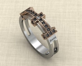 zancan yüzükler Kadın takı Yazdır 3dprinted mücevher yazdırılabilir tasarım yüzük altın moda baskı prototip oluşturma elmas 3d print model - Mito3D