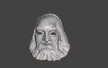 zardoz mask art sci fi science fiction connery scans replicas 3d print model - Mito3D