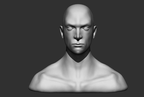 zbrush homem cabeça base figura personagem escultura retrato Ciência astronomia física 3d print model - Mito3D