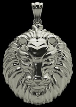 zbrush obj rhino jewellery jewelry jewel art lion silver necklace printable 3d gem sculpture diamond ring necklaces 3d print model - Mito3D