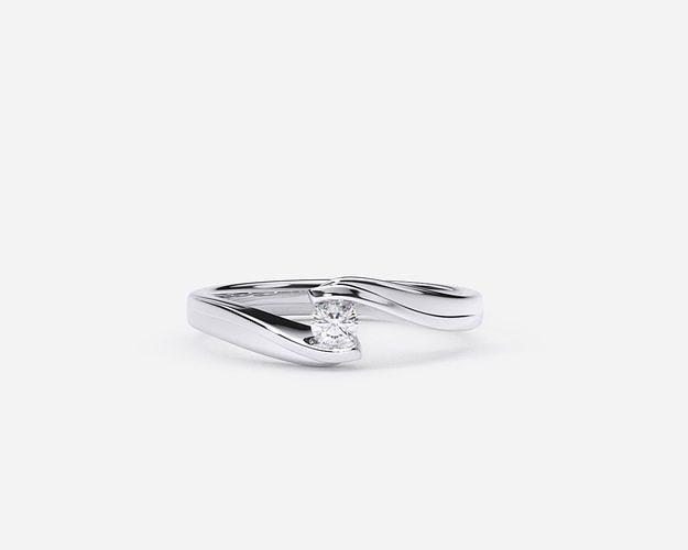 zdr0173 engagement ring gold schmuck druckbar diamant silber juwel hochzeit platin sterling engagem cad ringe 3D print model - Mito3D