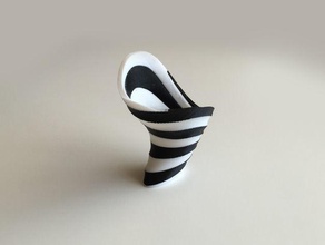zebra vase dual extrusion - 2 color dualstrusion dualextrusion decor household support house 3d print model - Mito3D