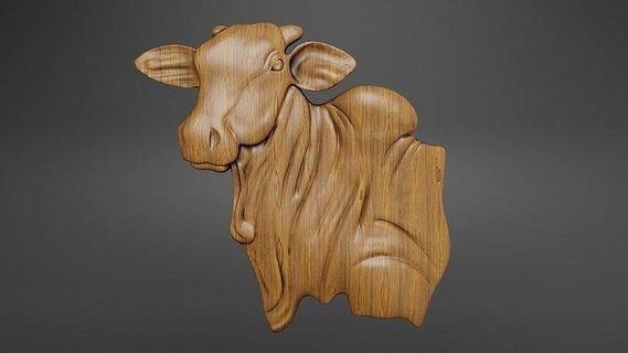 cebú nelore toro 3d alivio ox cnc tallado Arte esculturas 3d print model - Mito3D