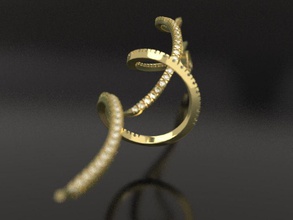 zefir-Ohrringe Schmuck threads jet streams locken Würmer finesse Leichtigkeit Weiblichkeit äther Diamanten gold kostbar Ohrringe 3d print model - Mito3D