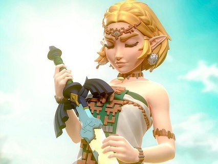 Zelda bağlantı efsane gözyaşları krallık nefes vahşi nintendo kılıç oyun Sanat hayran heykeller 3d print model - Mito3D