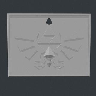 Zelda anahtarlık Sanat sembol retro tasarım işaretler logolar 3d print model - Mito3D