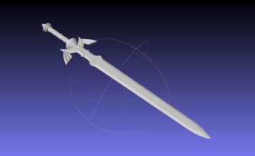 zelda master sword printable assembly 3d printing fantasy videogame link blade cospaly costume replica parts mastersword games toys 3d print model - Mito3D