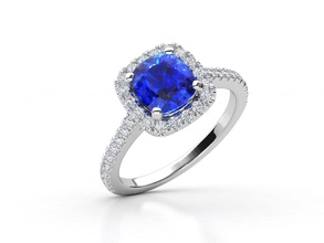 zer 014 joalheria gema luxo noivado brilhante imprimível diamante anel zennio argolas 3d print model - Mito3D