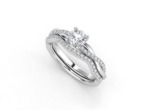 zer 016 jewelry luxury engagement printable jewel gem ring daimond zennio rings 3d print model - Mito3D
