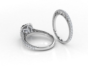 zer 033 set jewelry luxury engagement sterling printable jewellery ring gem wedding diamond zennio rings 3d print model - Mito3D