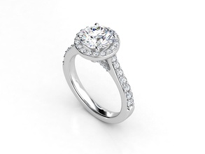 zer 035 jewelry luxury platinum wedding printable engagement brilliant diamond ring gold zennio rings 3d print model - Mito3D