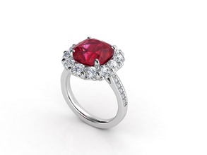 zer 036 gioielli di lusso fidanzamento gemma stampabile brillante oro anello diamanti zennio anelli 3d print model - Mito3D