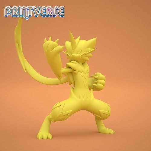 zeraora pokemon figurine anime nintendo ash pikachu pokeball game character video manga art sculptures 3D print model - Mito3D