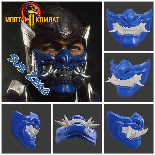 cero máscara mortal kombat 11 grandioso glacial maestro casco armadura cosplay escorpión mk11 mkx mk9 moda 3D print model - Mito3D