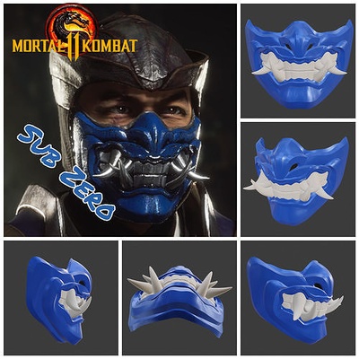 cero máscara mortal kombat 11 grandioso glacial maestro casco armadura cosplay escorpión mk11 mkx mk9 moda 3d print model - Mito3D