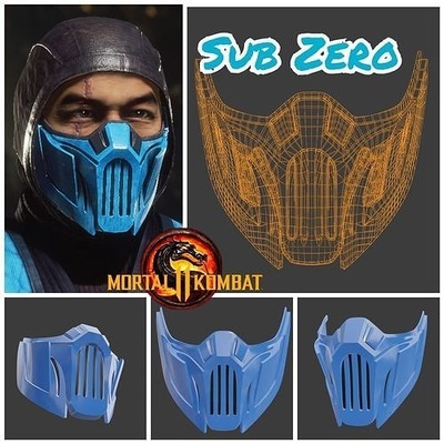 cero máscara mortal kombat 11 lin kuei asesino mk11 mkx mk9 moral armadura cosplay escorpión ermac novato saibot reptil fumar moda 3d print model - Mito3D