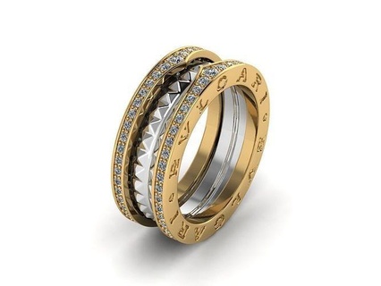 cero anillo joyería joya plata oro imprimible bulgari arete collar colgante pendiente lujo impresión marca diamante platino anillos 3d print model - Mito3D