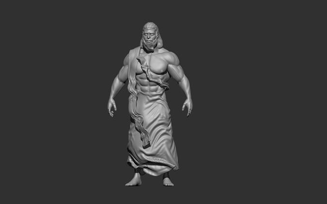 Zeus conception statue grec sculpture Dieu art personnage calcul sculptures 3D print model - Mito3D