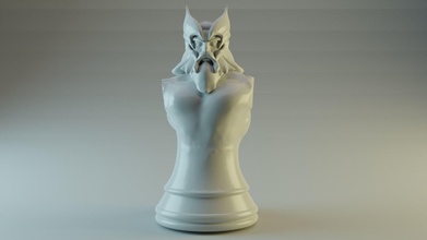 zeus dota 2 chess sculpture figurine statue printable knight games toys board 3d print model - Mito3D