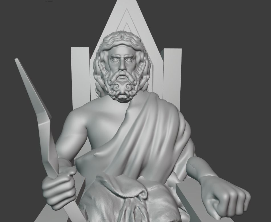 zeus yunan zeusgod greeekgod roma romangod ancientgod taht sanat heykeller tanrı atlas herkül herakles 3D print model - Mito3D
