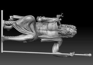 zeus nike escultura estatua fidias dias clásico helenístico samotracia alas victoria júpiter mito antiguo grecia pantokrator olimpo dios esculturas arte 3d print model - Mito3D