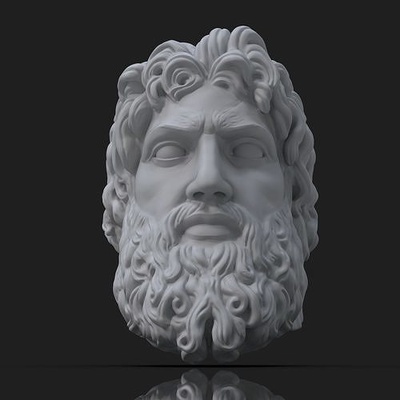 zeus colgante pendiente v2 trueno dios griego grecia joyería joya colgantes mitología dieu antiguo enojado escultura estatua deidad júpiter 3d print model - Mito3D