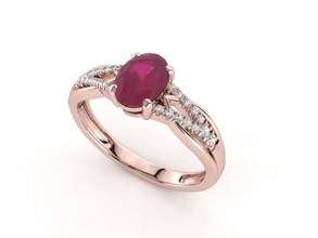 zgr 002 jewelry ring jewel gem diamond engagement wedding gold rings zennio 3d print model - Mito3D