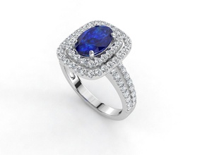 zgr 011 anillo joya diamante precioso compromiso boda joyería anillos zennio 3d print model - Mito3D