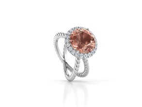 zgr 012 Schmuck ring Juwel gem diamond engagement Hochzeit Edelstein Ringe zennio 3d print model - Mito3D