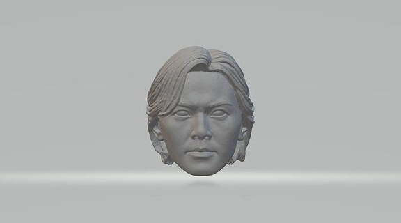 zheng yijian cabeza 3d modelo busto retrato personaje masculino humano Arte esculturas actor celebridad bruce hombre sotavento 3d print model - Mito3D