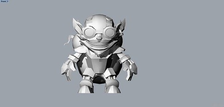 ziggs ligue légendes baron animal monstre art conception lol intelligence futuriste illustration artificiel cyborg science homme 3d print model - Mito3D