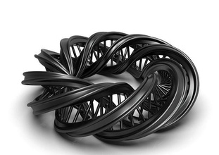 zilian spiral dna ring decoration archiectural design modern decor decorative ornamental houseware print prototype statue experimental mould sculpture printable art mathematical 3d print model - Mito3D