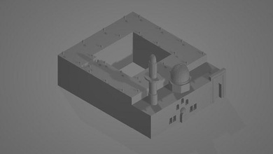 catena madrasa antico storico edificio casa all'aperto 3d print model - Mito3D